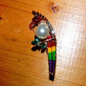 Rainbow Bird Brooch Jewelry Accessory
